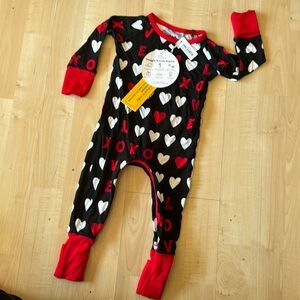 NWT 3-6 mo Little Sleepies XOXO discontinued infant baby bodysuit zippy